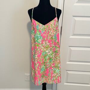 Floral Pink and Green Lilly Pulitzer Slip Dress